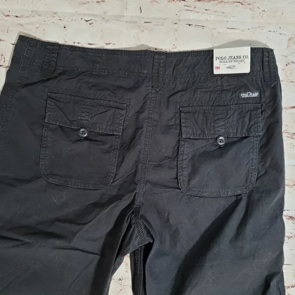 Polo Jeans Co., Roll Up Short, Bermuda Short, Size 10, NWT, Black - Picture 3 of 3